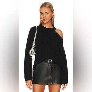 Velvet Graham & Spencer Women’s Size M Black “Elise” Cut Out Cashmere Sweater